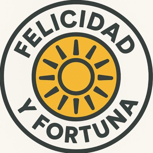 Logotipo de felicidad y fortuna, guía espiritual en puebla